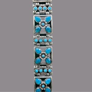 Brighton link bracelet , blue, Swarovski  crystals